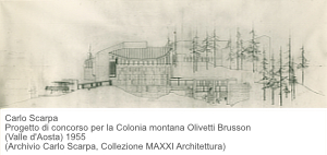 Scarpa/Olivett, Brani di una storia condivisa, Carlo Scarpa, Olivetti, Colonia Montana Brusson, MAXXI